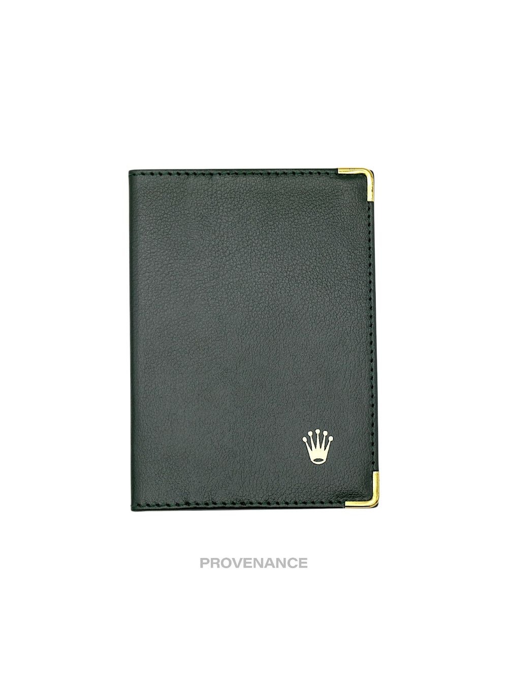 Rolex Crown Passport Wallet  Forest Green Leather R